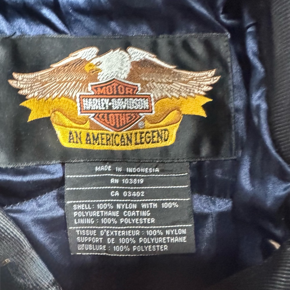 Harley-Davidson Women’s Jacket LW Black Nylon Riding Jacket Embroidered Logo - Picture 7 of 9